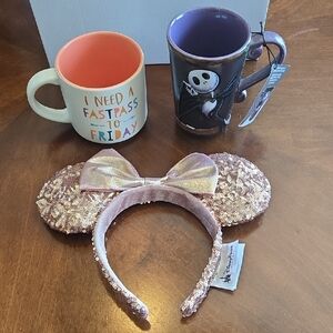 Disney Mugs And Rose Gold Mickey Ears